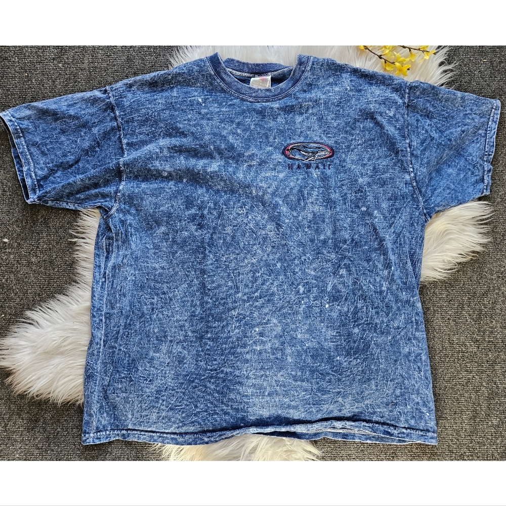 VTG 'Hawaii' Acid Wash, Whale Tee XL